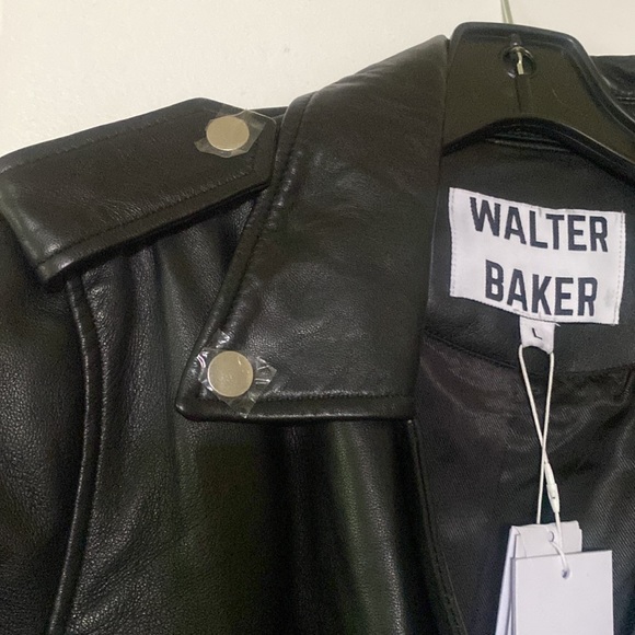 ✨HP✨NWT Walter Baker Liz Leather Crop Moto Jacket - Picture 7 of 8